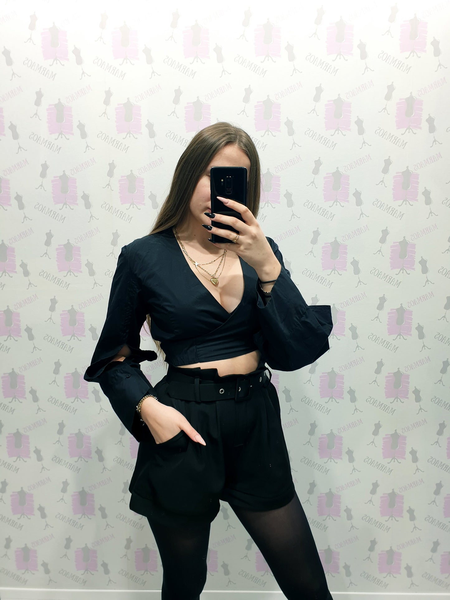 ZARA crop košeľa S