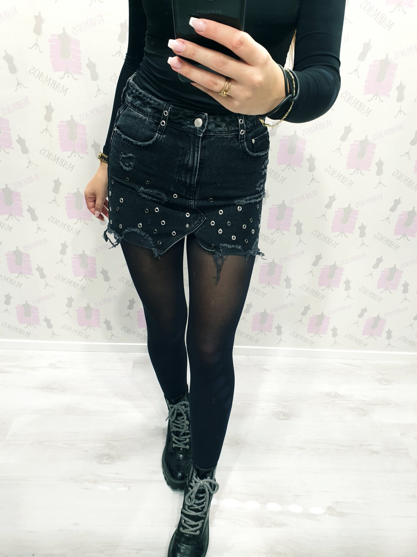 ZARA rifľová sukňa S