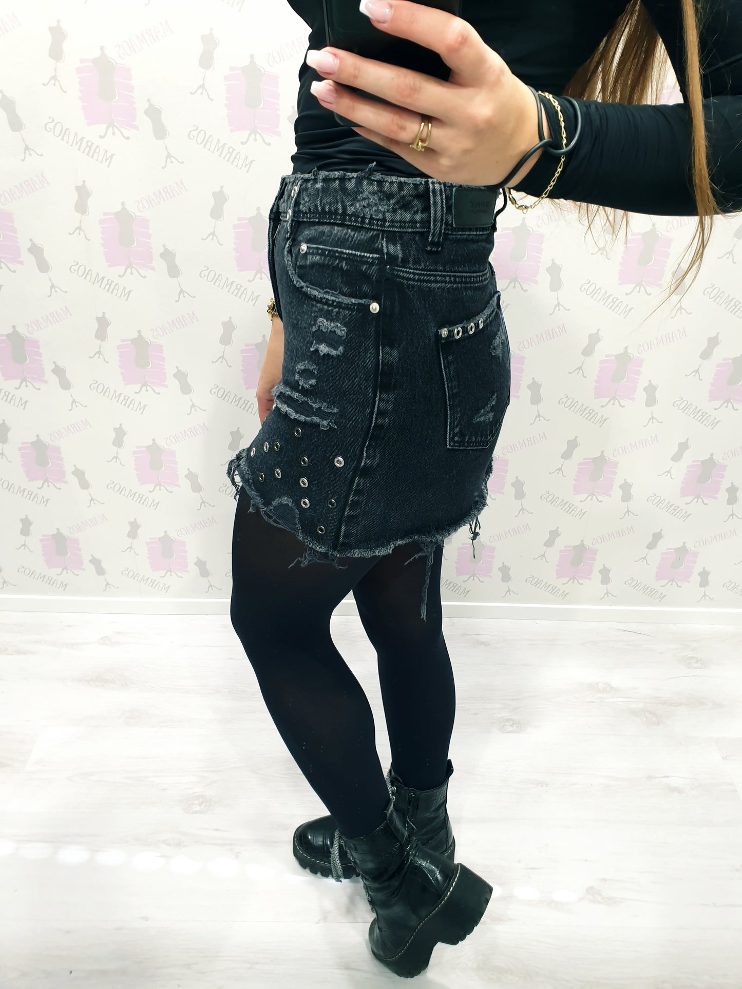 ZARA rifľová sukňa S