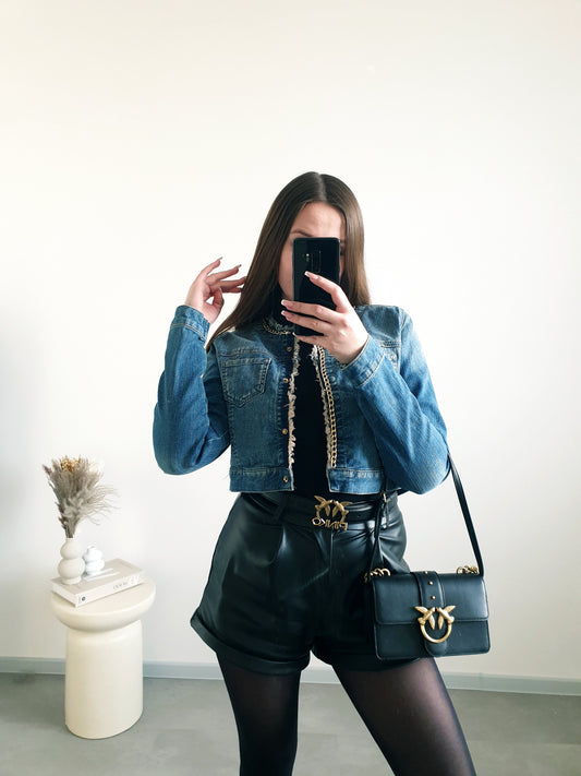 Motivi rifľová bunda s retiazkou S