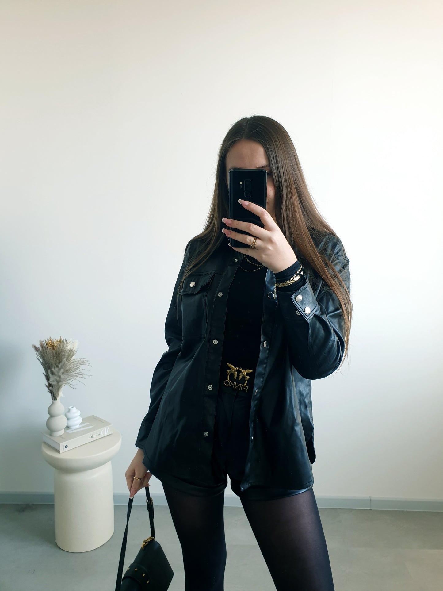 Bershka koženková košeľa XS/S