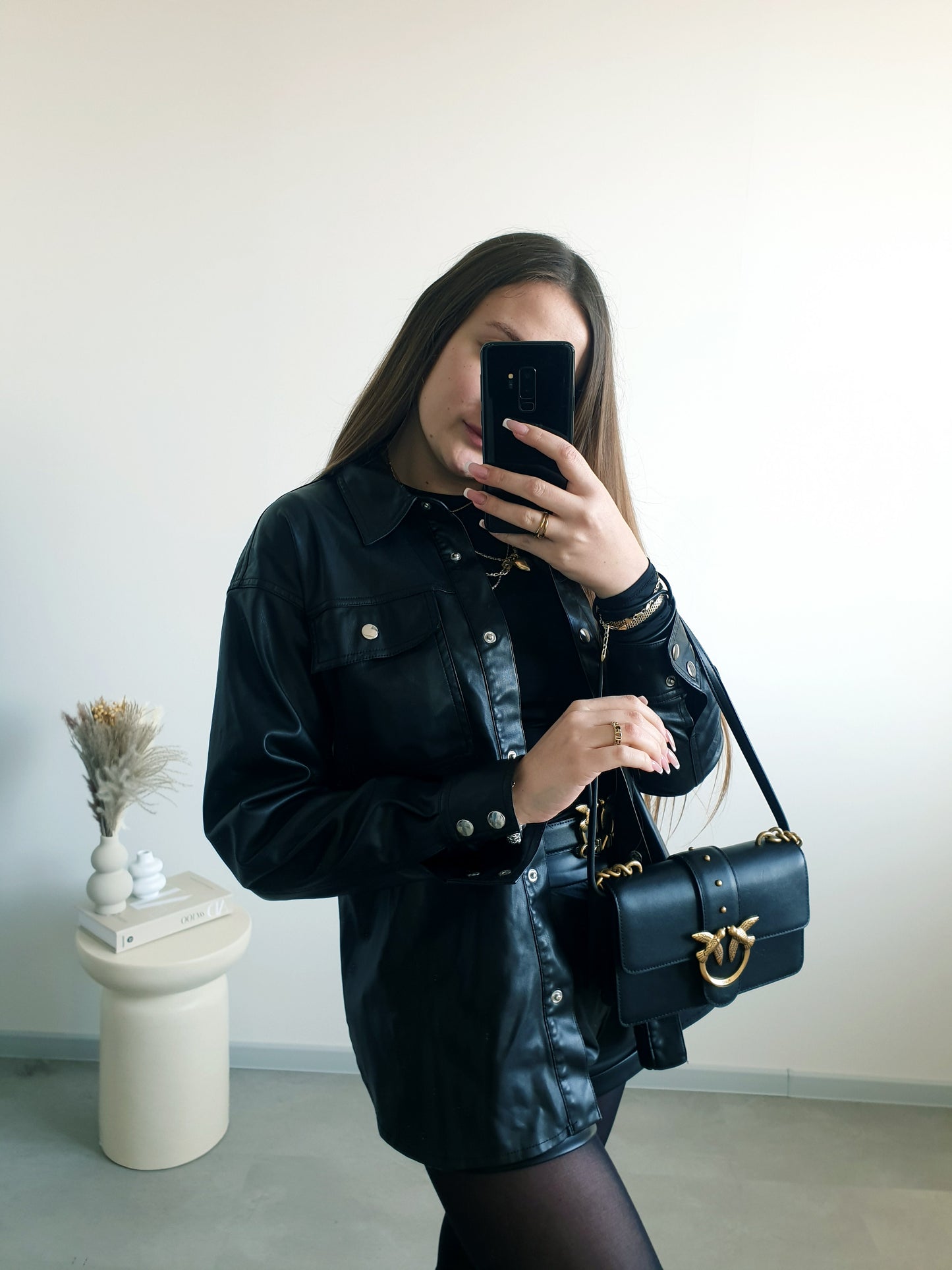 Bershka koženková košeľa XS/S