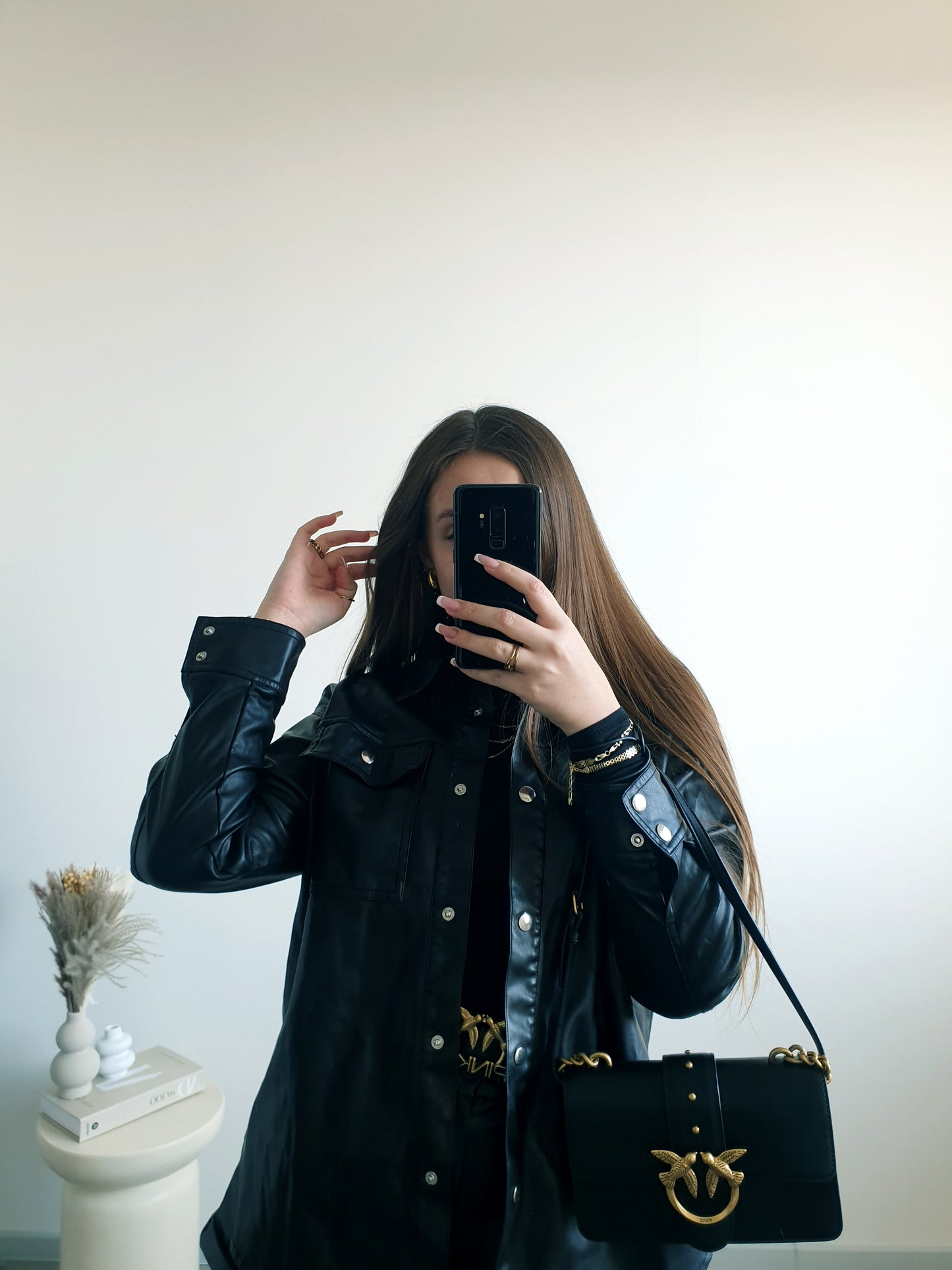 Bershka koženková košeľa XS/S