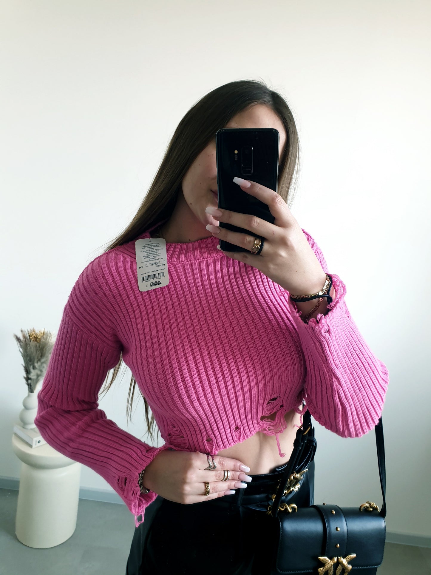 Štýlový crop svetrík S/M