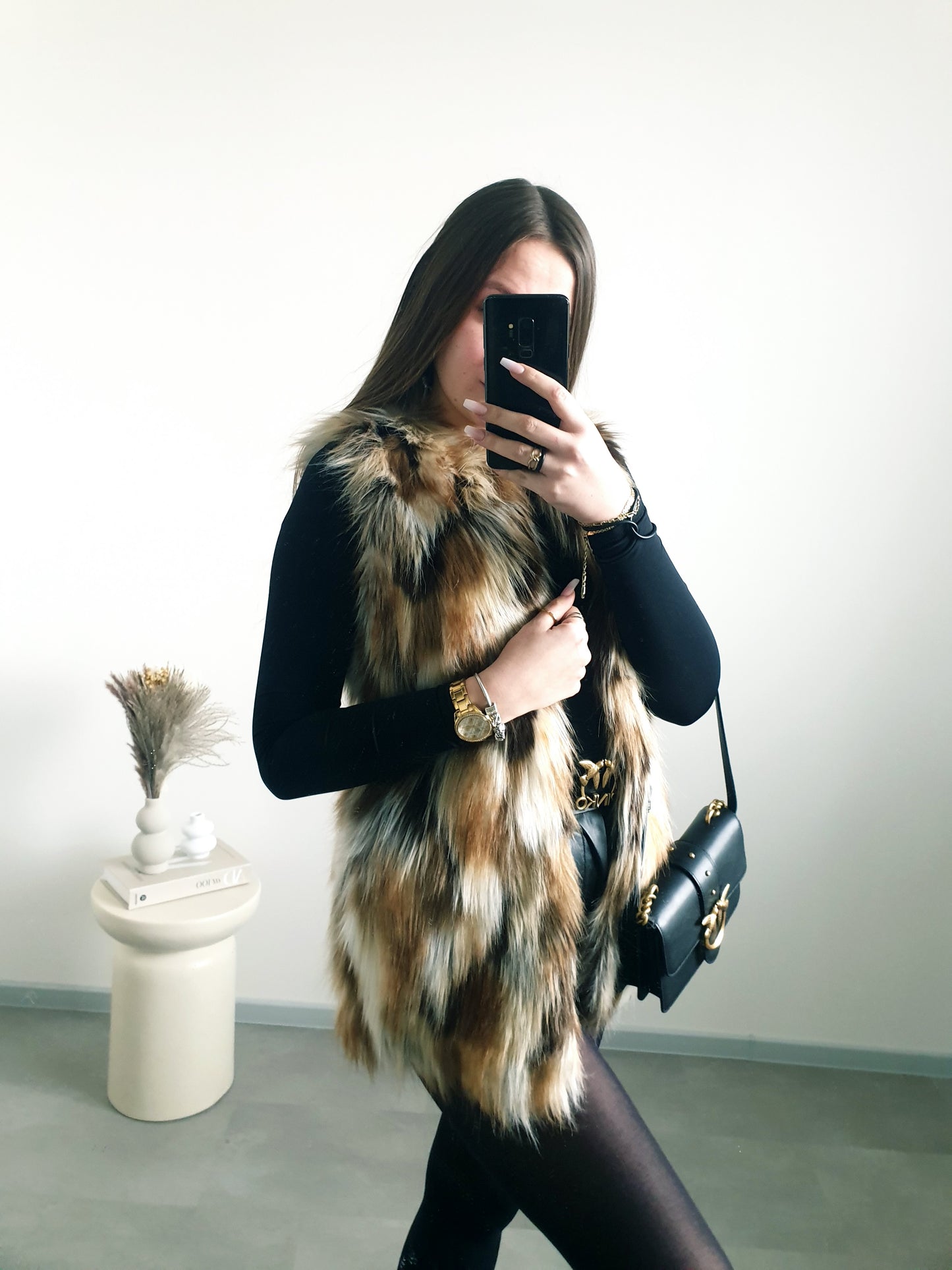 ZARA kožušinová vesta S