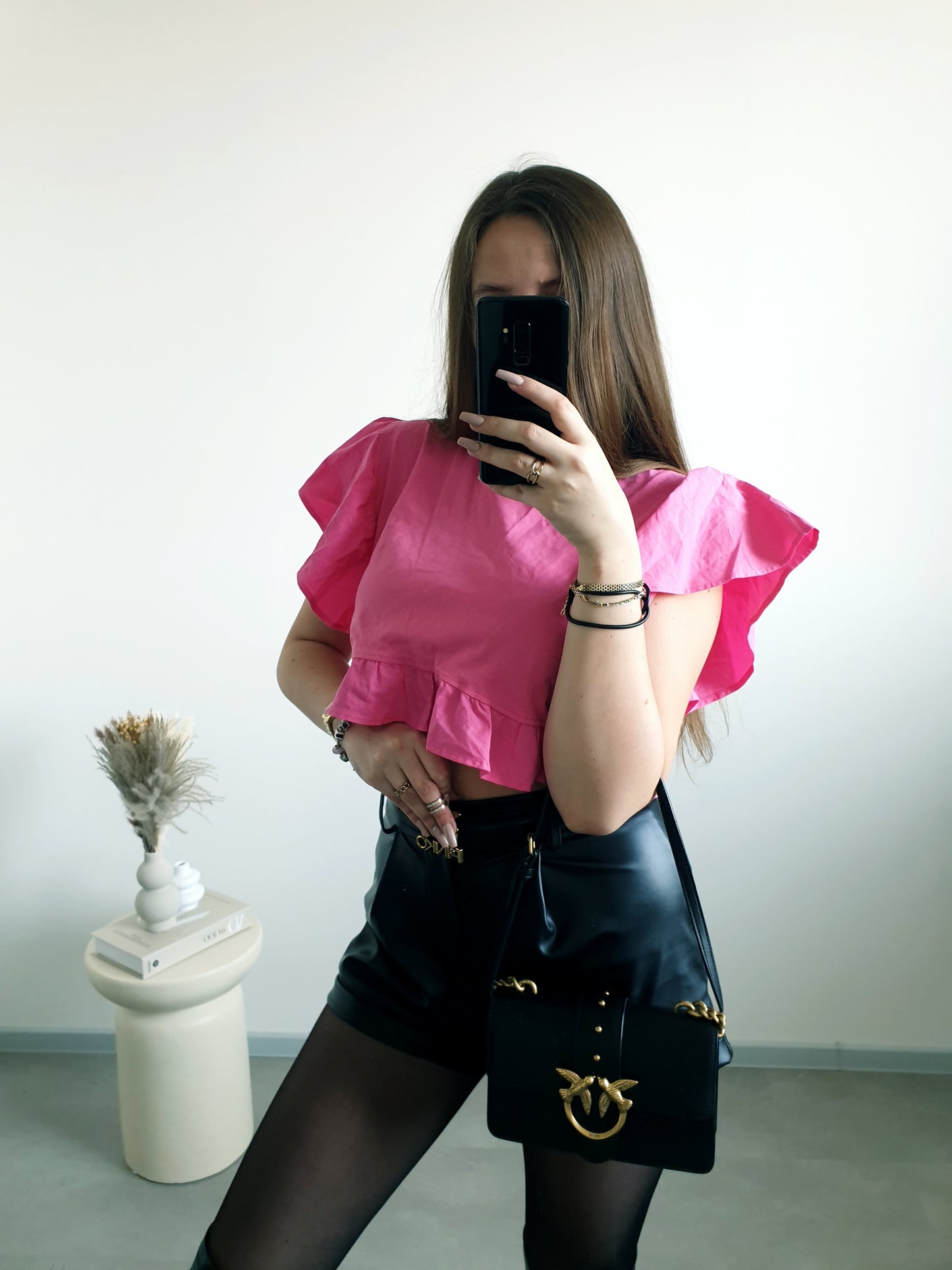 ZARA top s volánmi XS