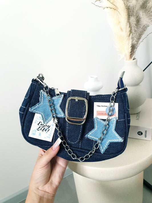 Štýlová denim kabelka