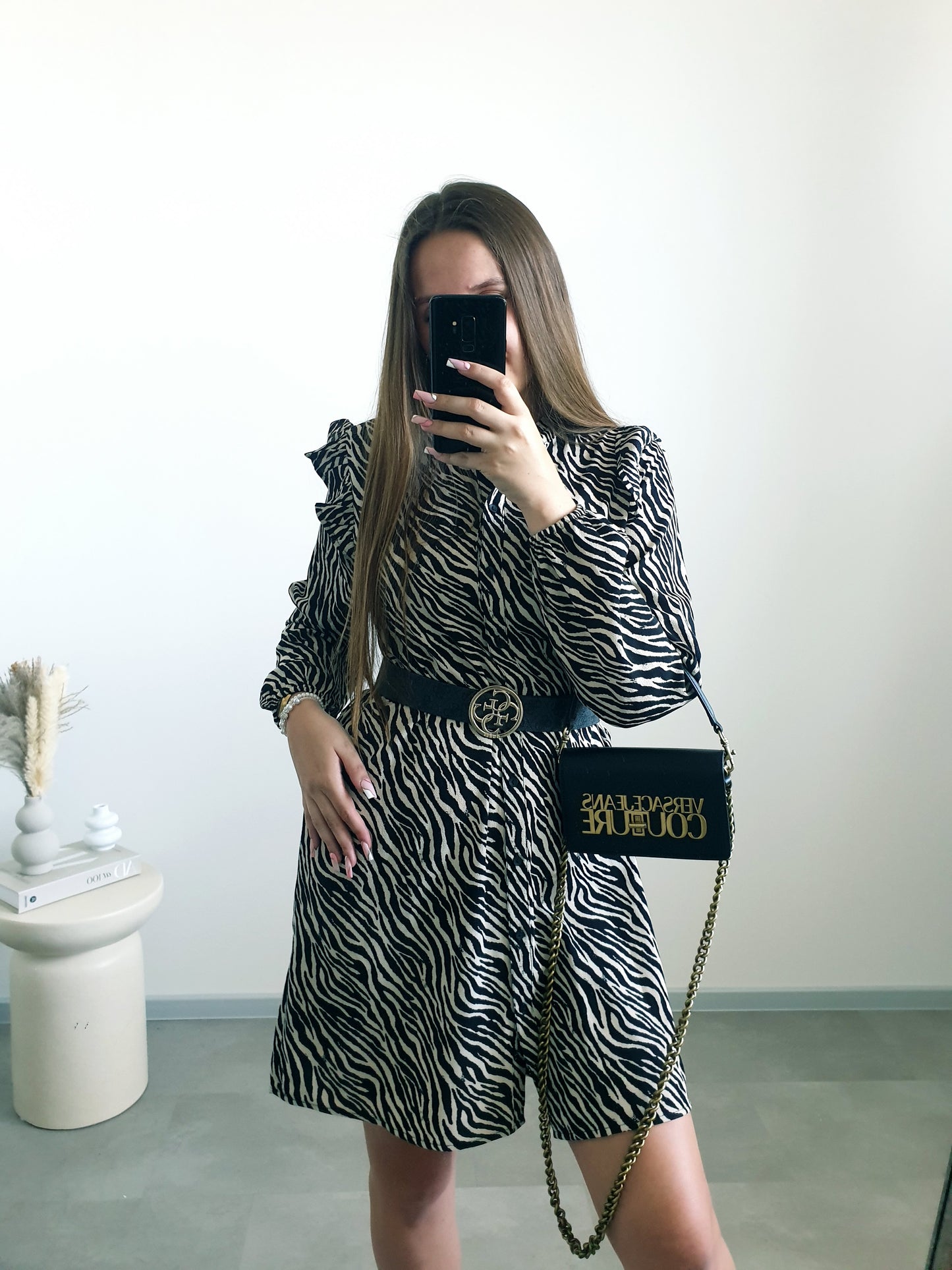 Zebrované šaty M/L