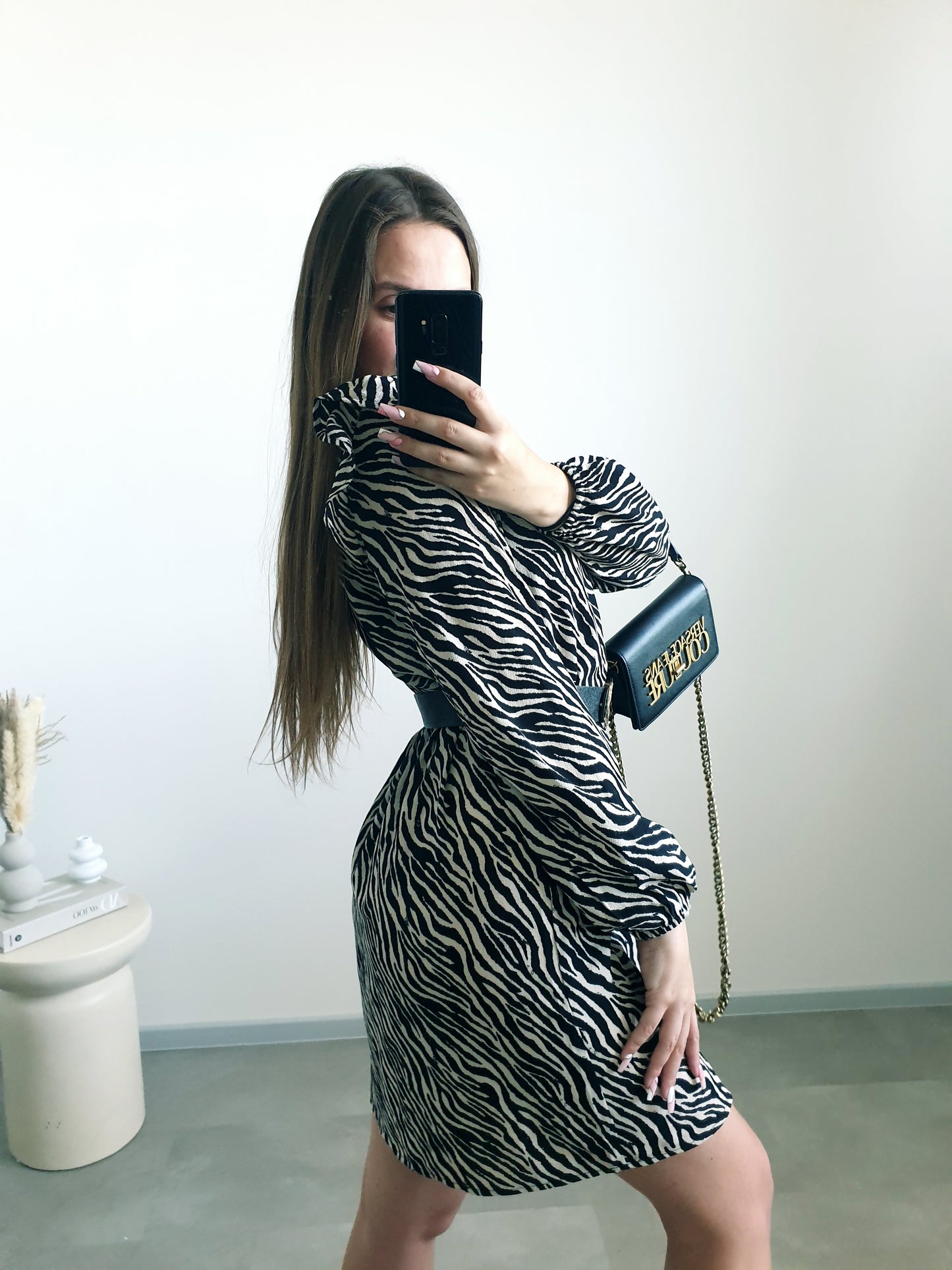 Zebrované šaty M/L