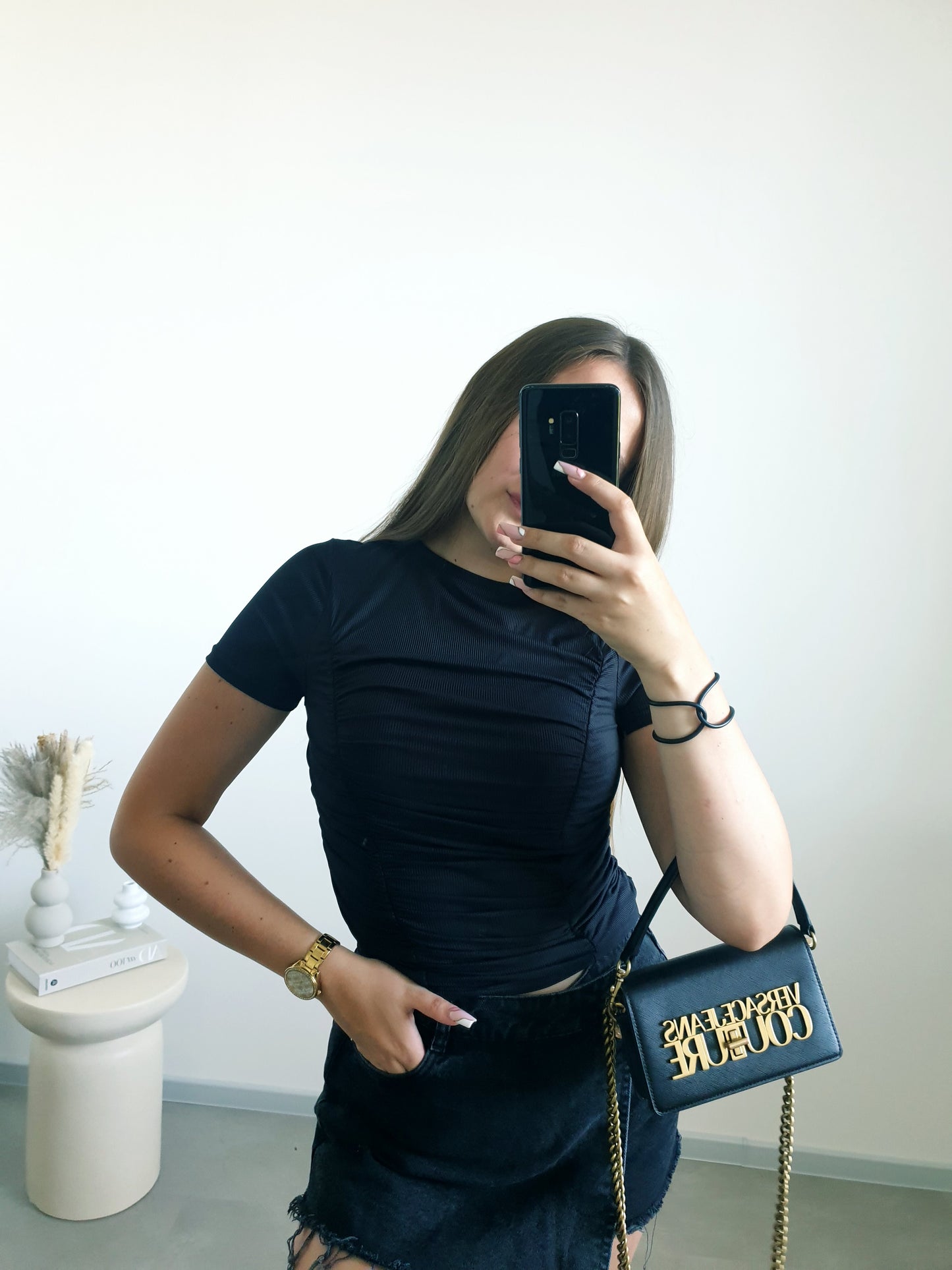 Čierny top S