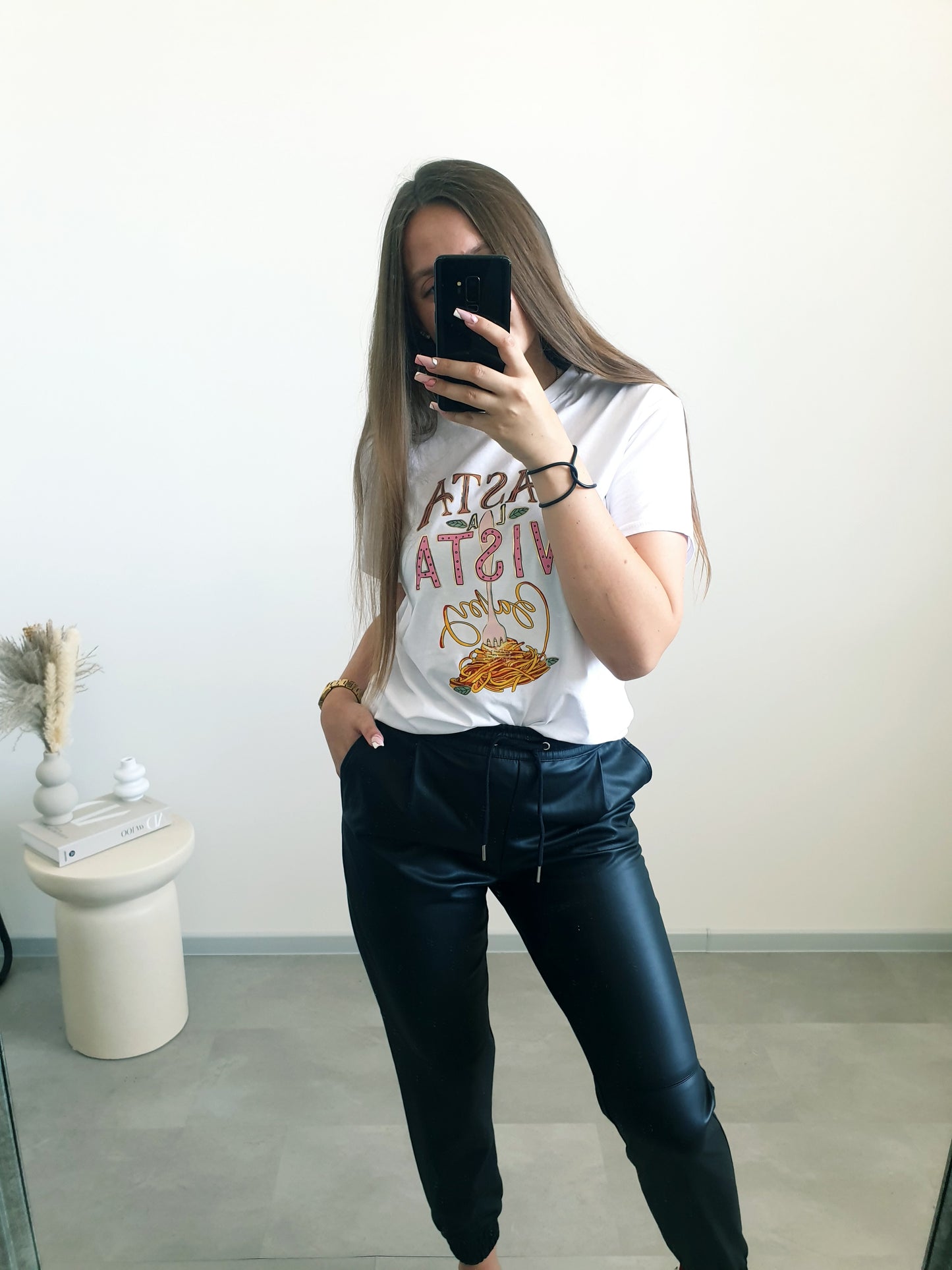 ZARA koženkové nohavice XS