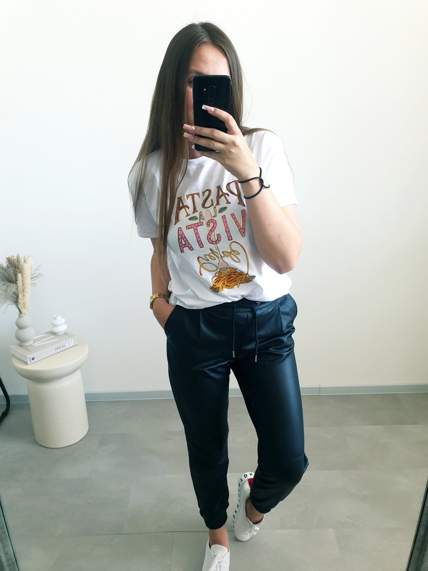 ZARA koženkové nohavice XS