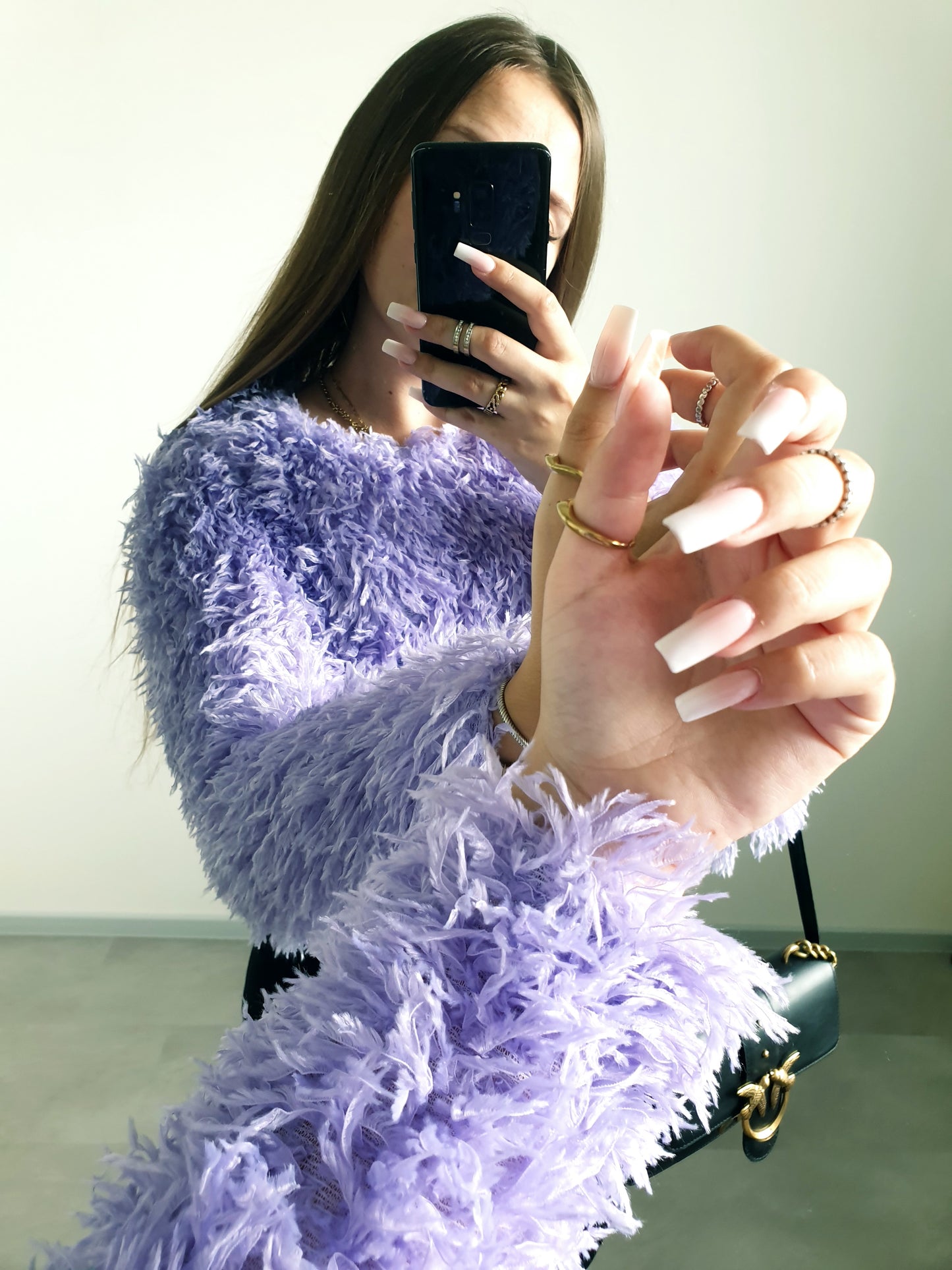 ZARA fialový top M