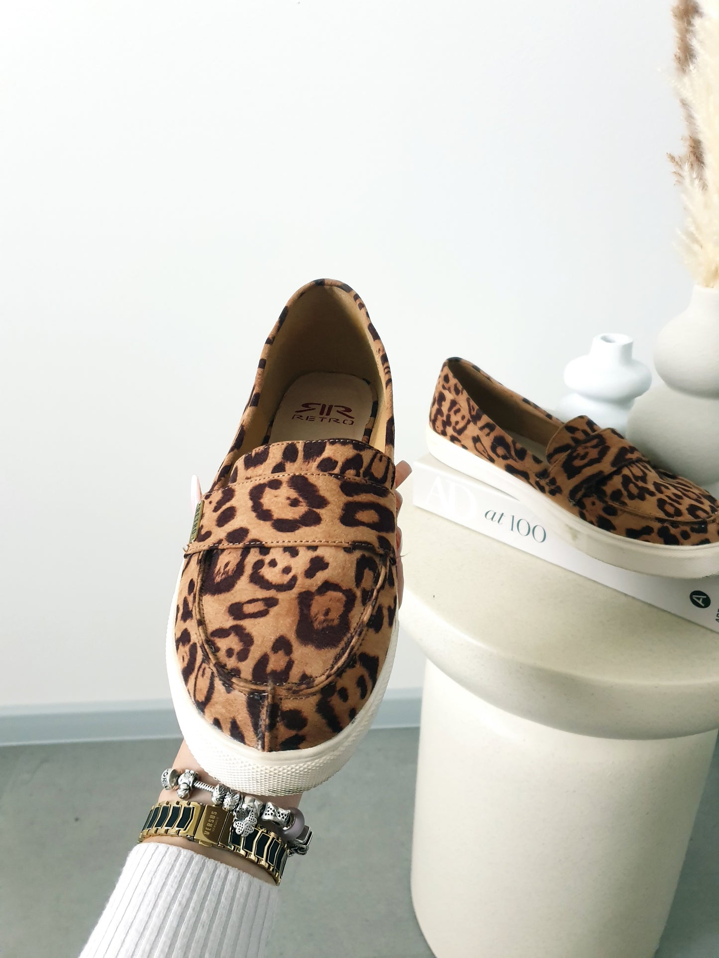 Retro slip on leo topánky 40