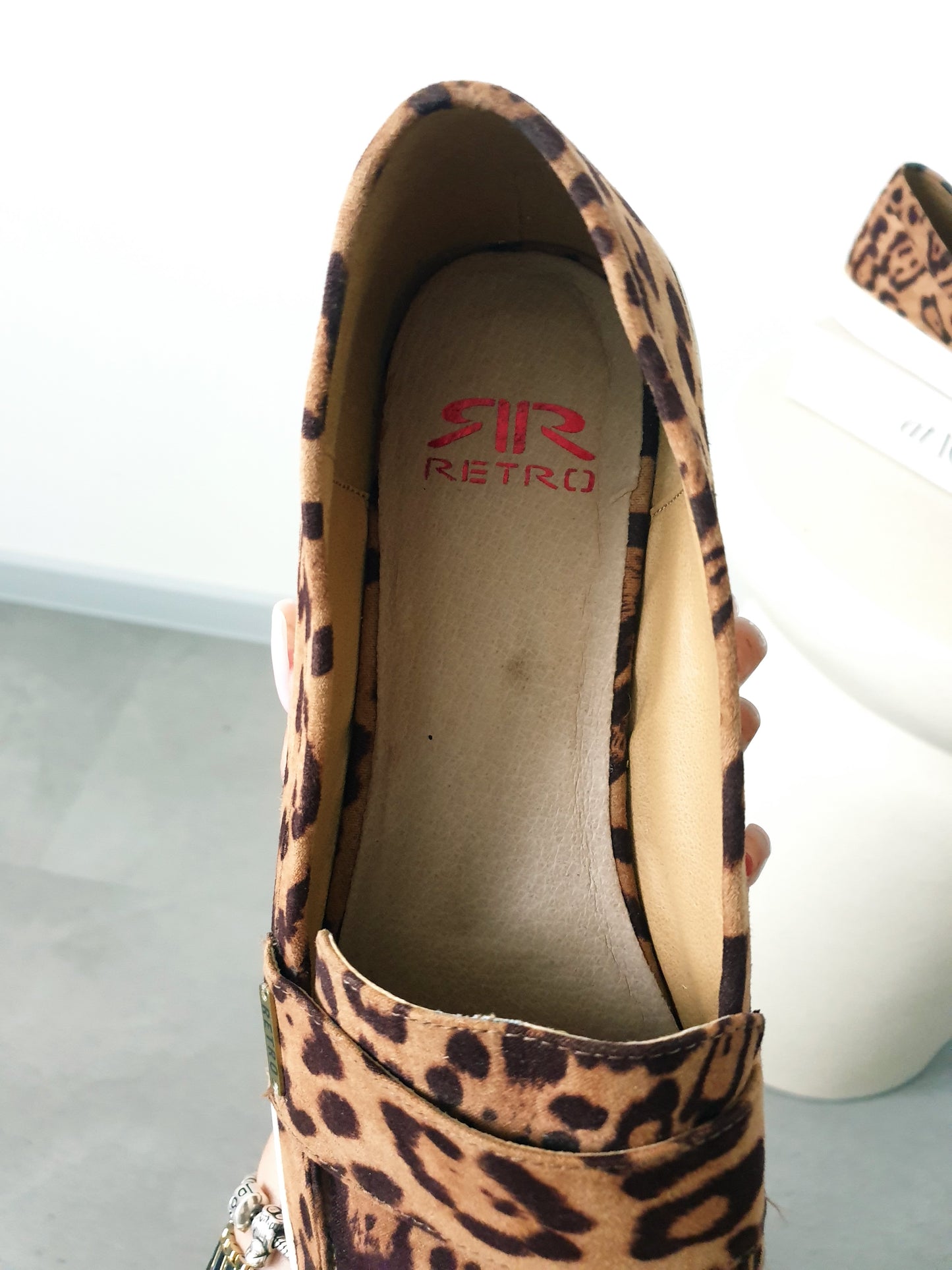 Retro slip on leo topánky 40