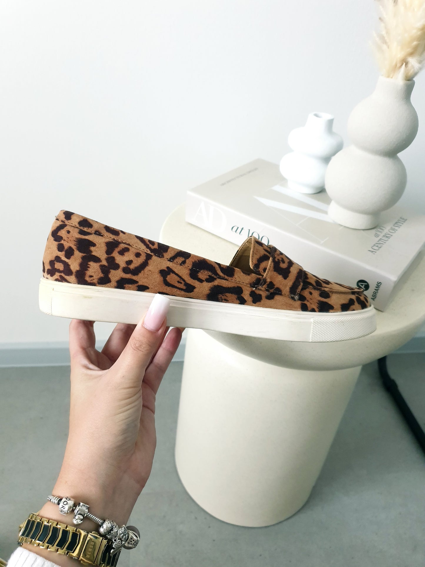 Retro slip on leo topánky 40