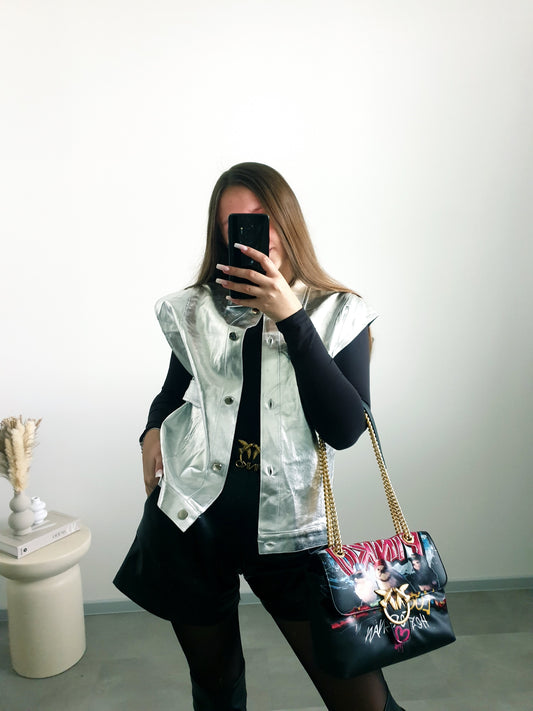 Strieborná vesta M/L