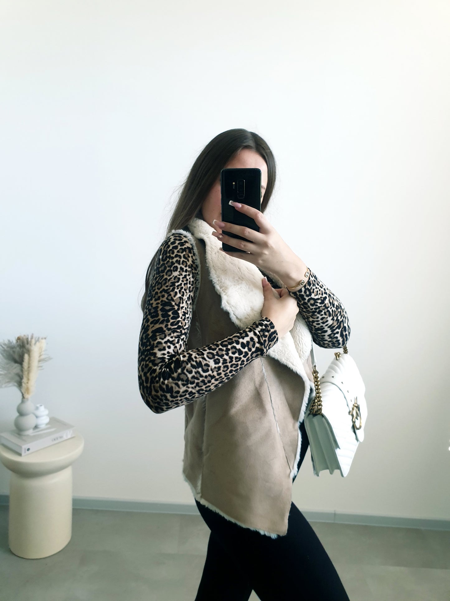 Vesta s kožušinou S