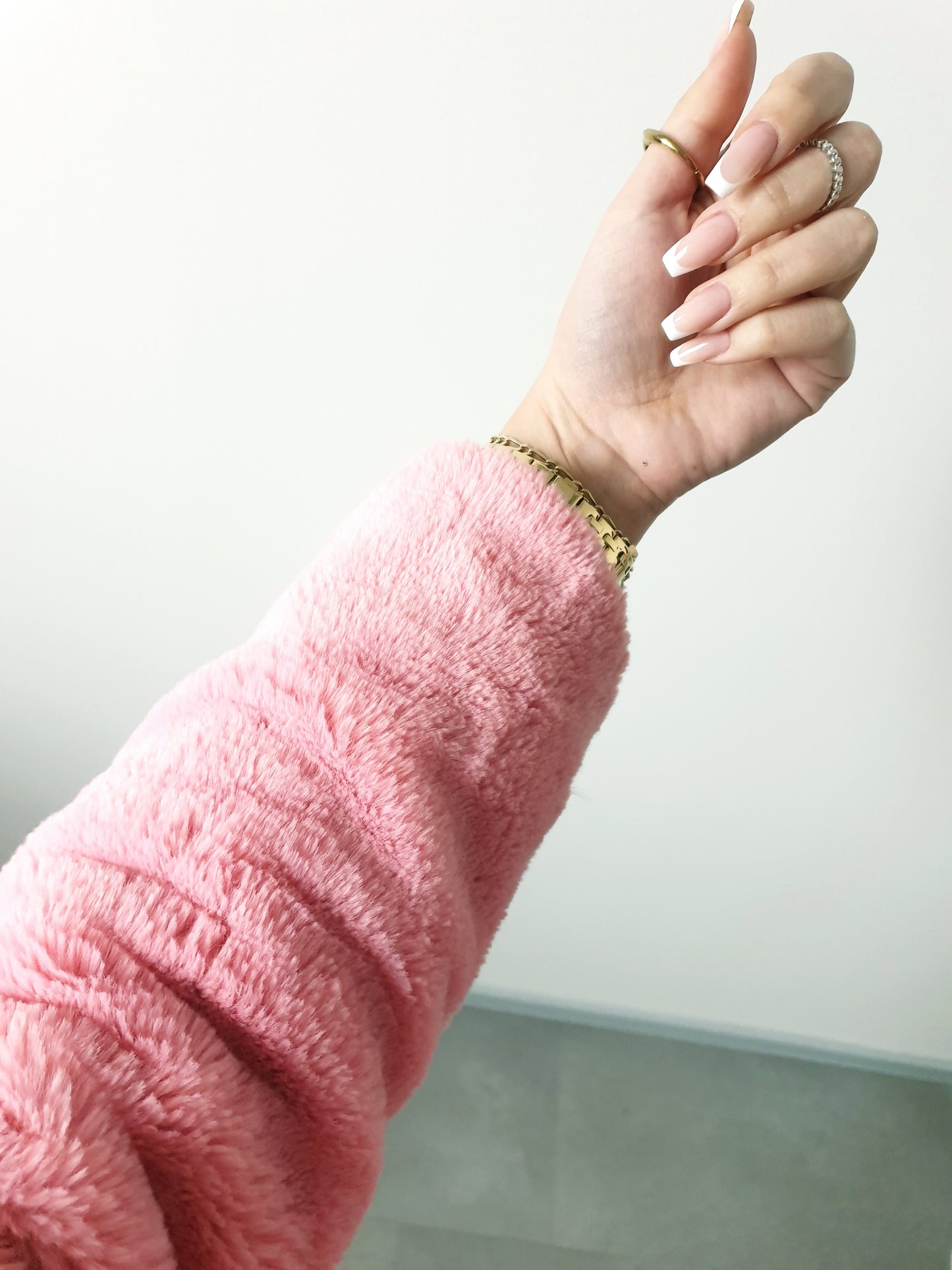 Ružový kožúšok XS