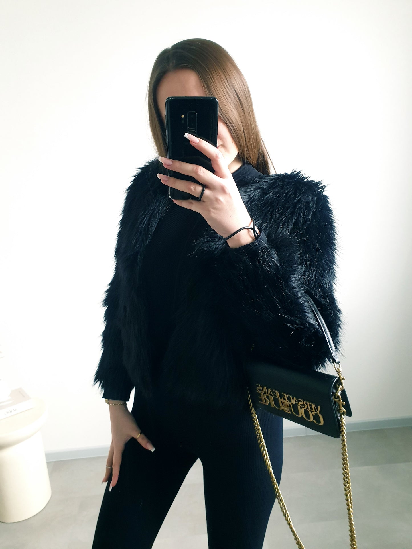 Čierny kožúšok XXS