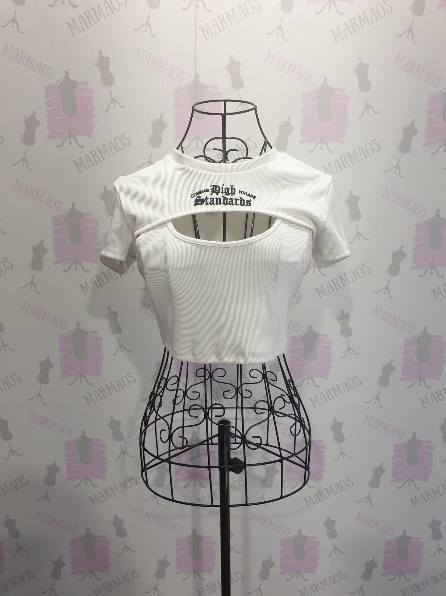 Moderný crop top S/M