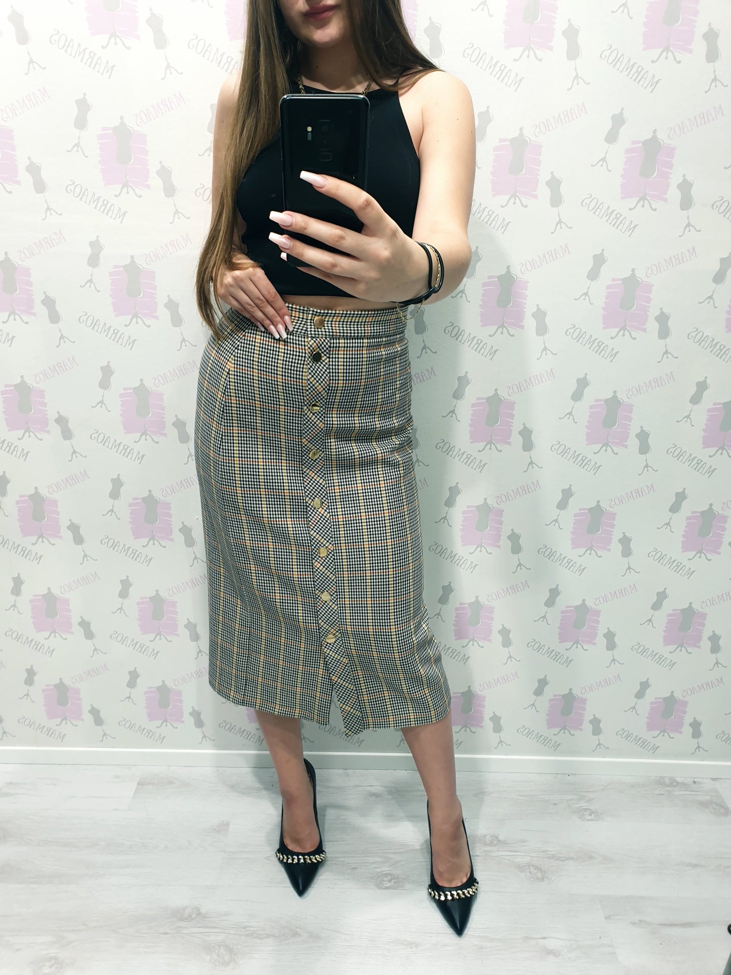 ZARA midi sukňa S/M