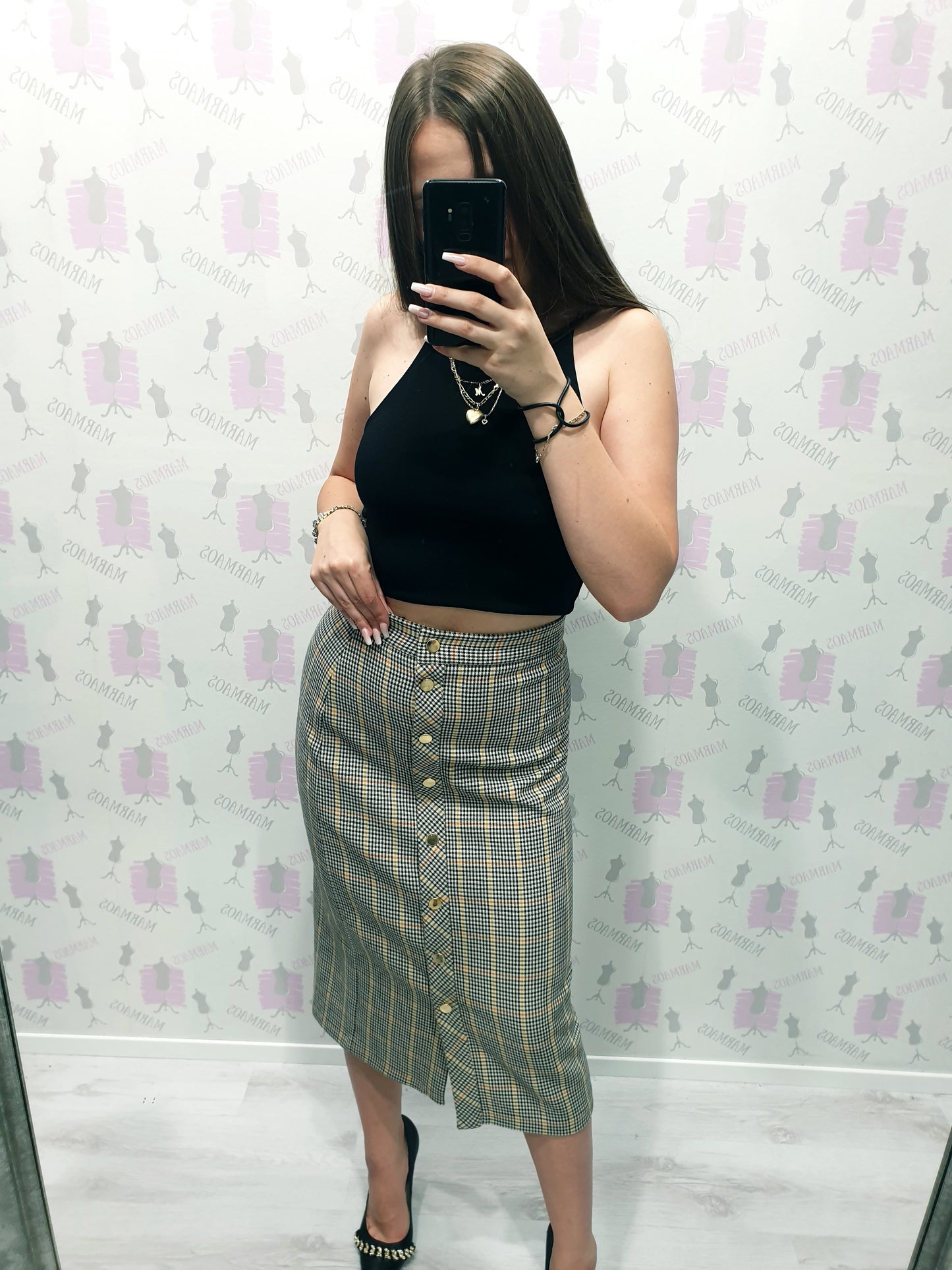 ZARA midi sukňa S/M