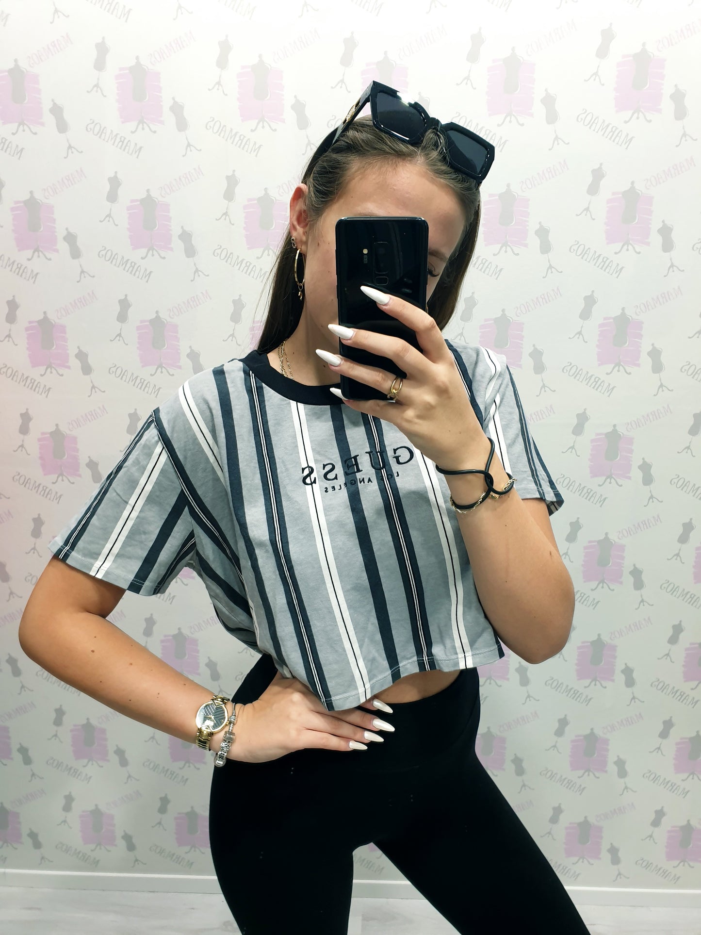 GUESS oversize crop top