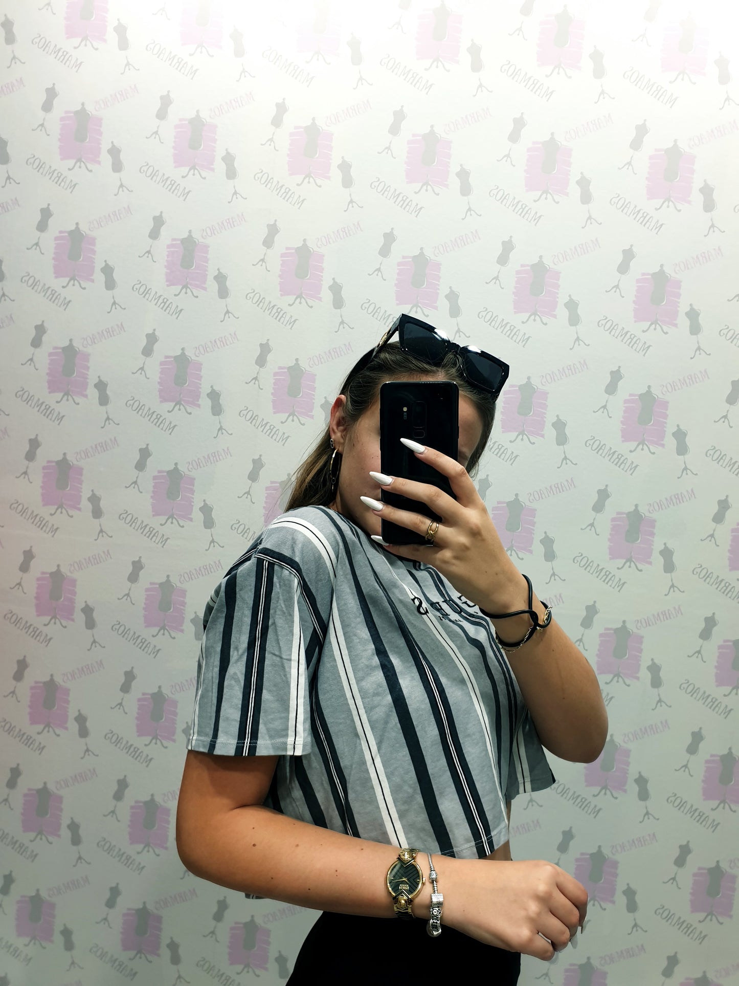 GUESS oversize crop top