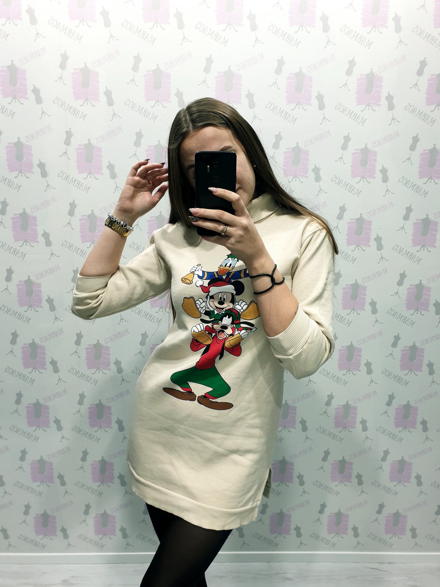 ZARA Mickey vianočné šaty XS