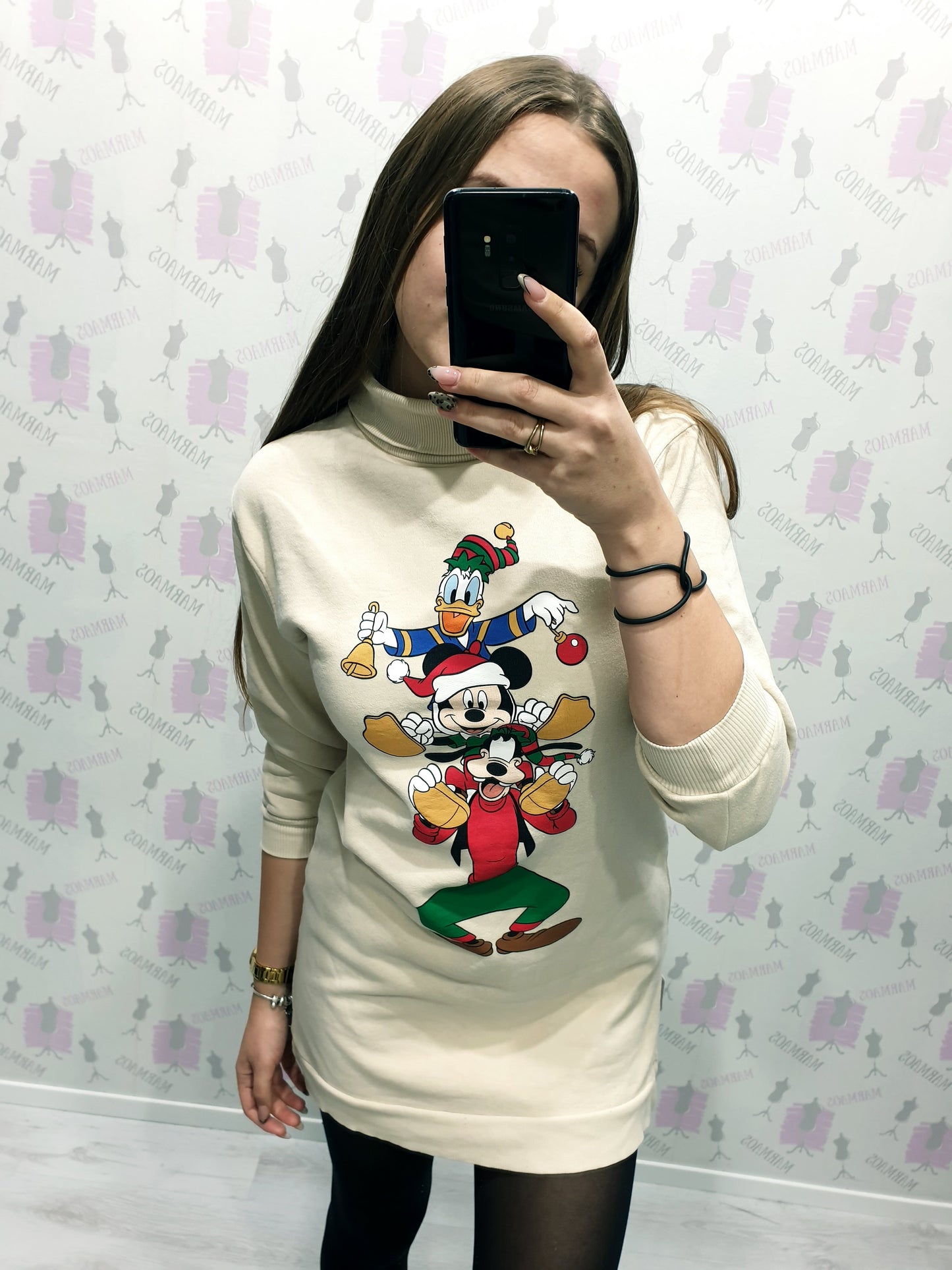 ZARA Mickey vianočné šaty XS