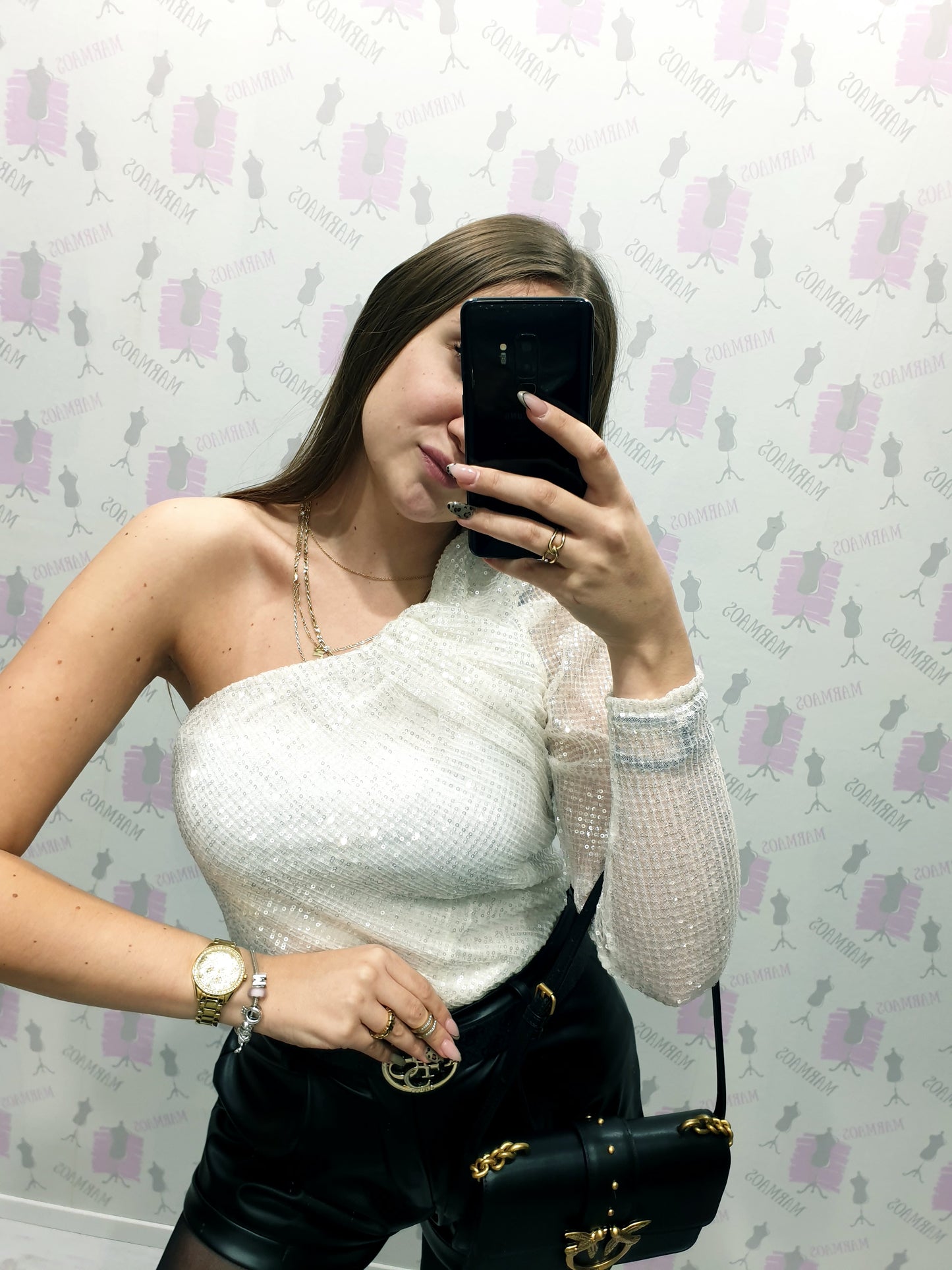 ZARA flitrovaný top M