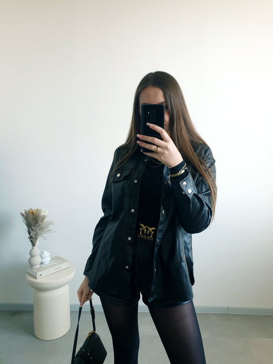 Bershka koženková košeľa XS/S