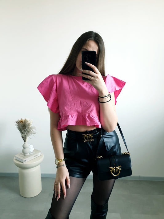 ZARA top s volánmi XS