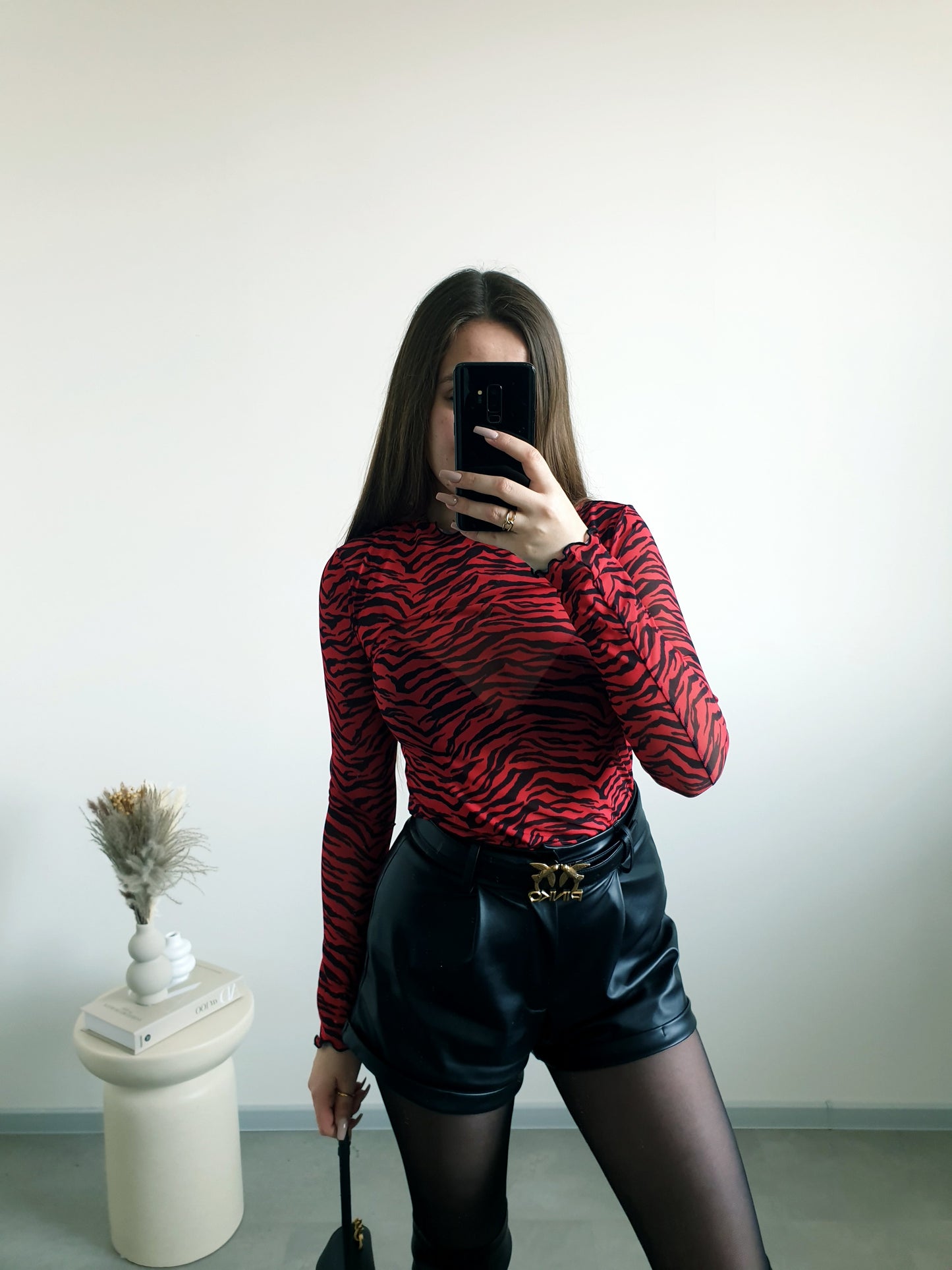 ZARA priesvitný top S/M