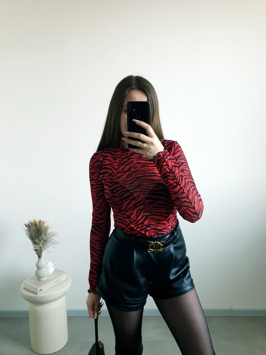 ZARA priesvitný top S/M