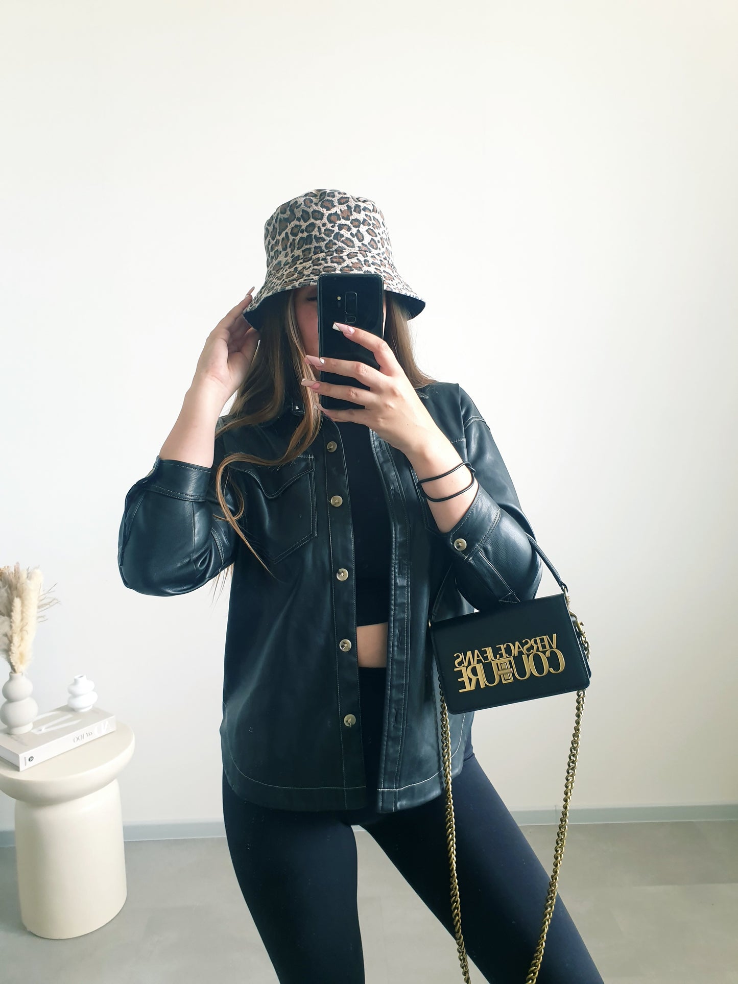 ZARA koženková bundička/košeľa XS