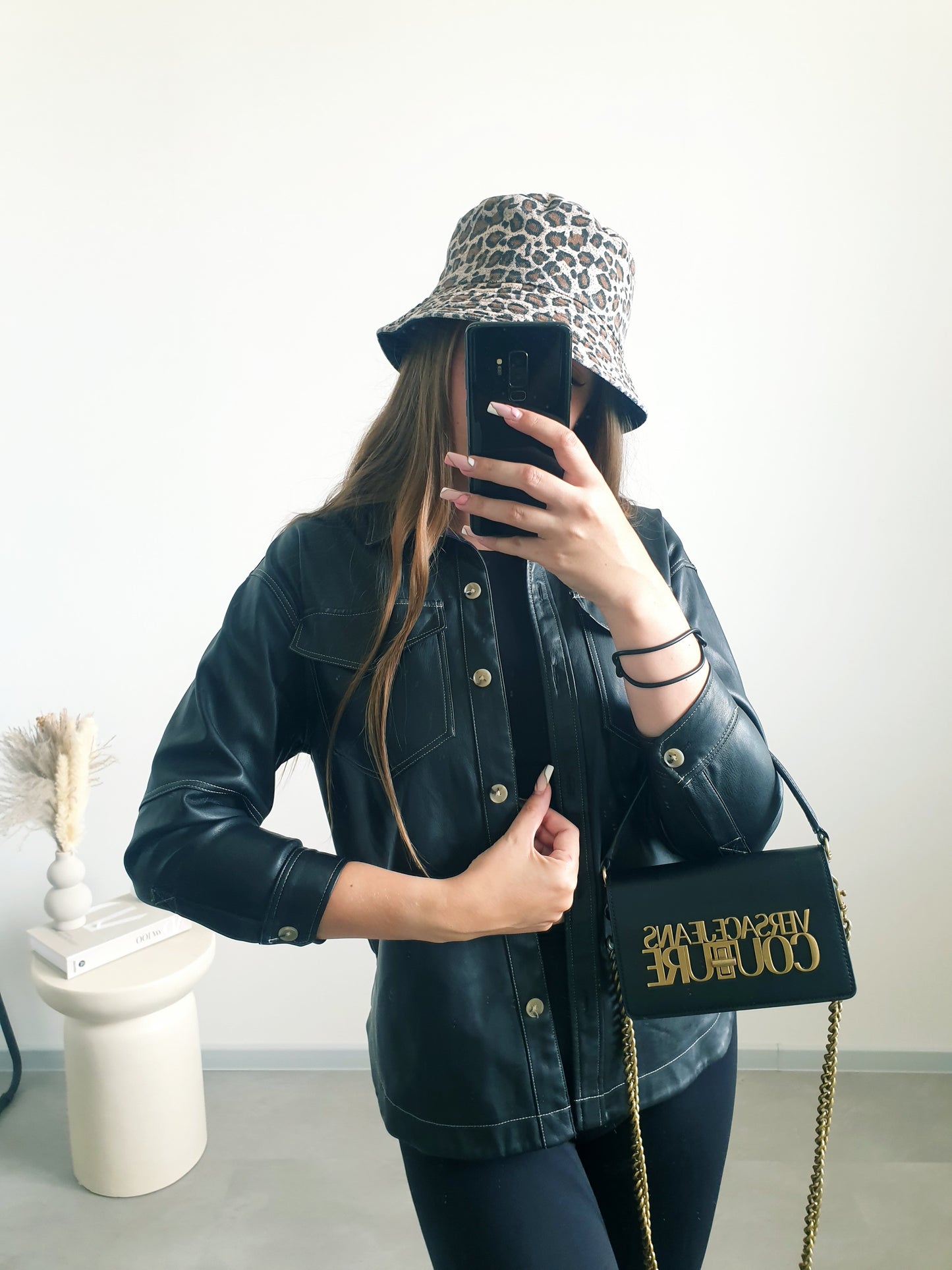 ZARA koženková bundička/košeľa XS