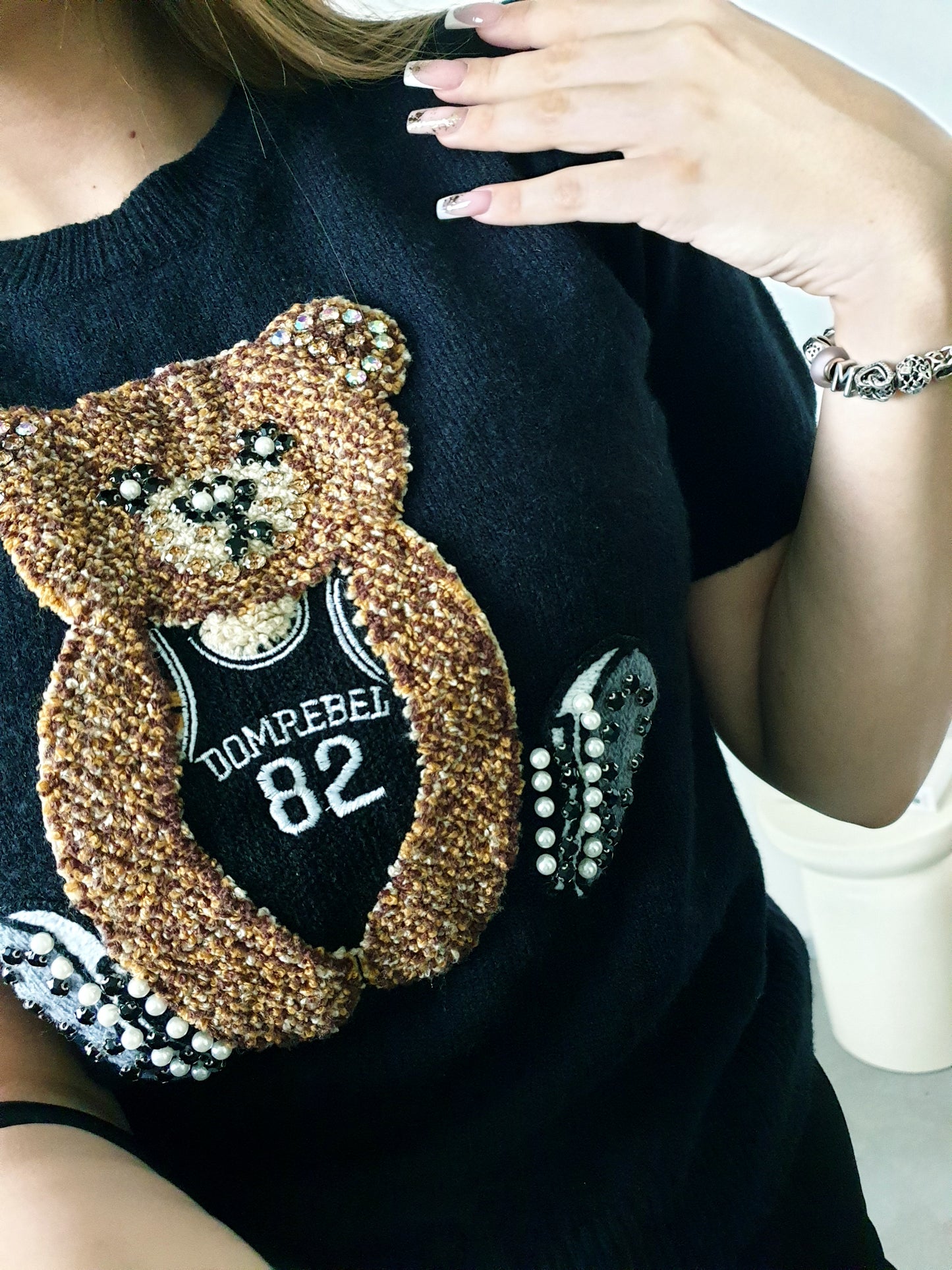 Svetríkový top s mackom M