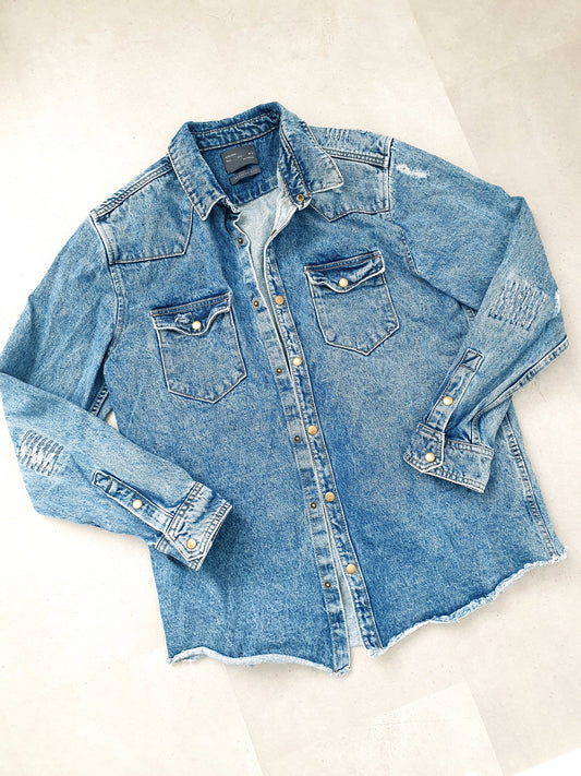 ZARA rifľová košeľa L/XL