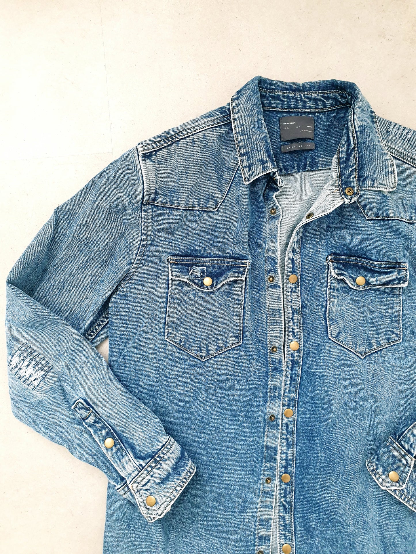 ZARA rifľová košeľa L/XL