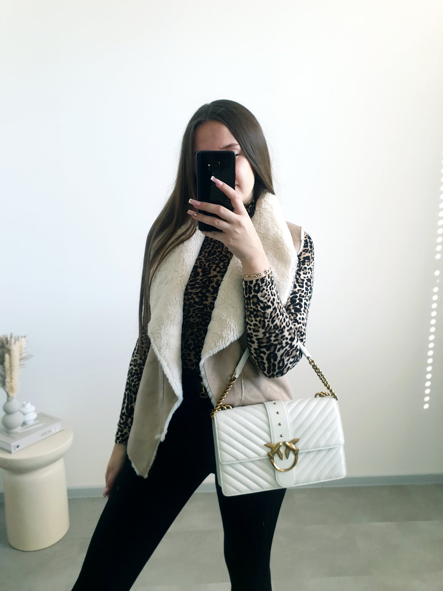 Vesta s kožušinou S