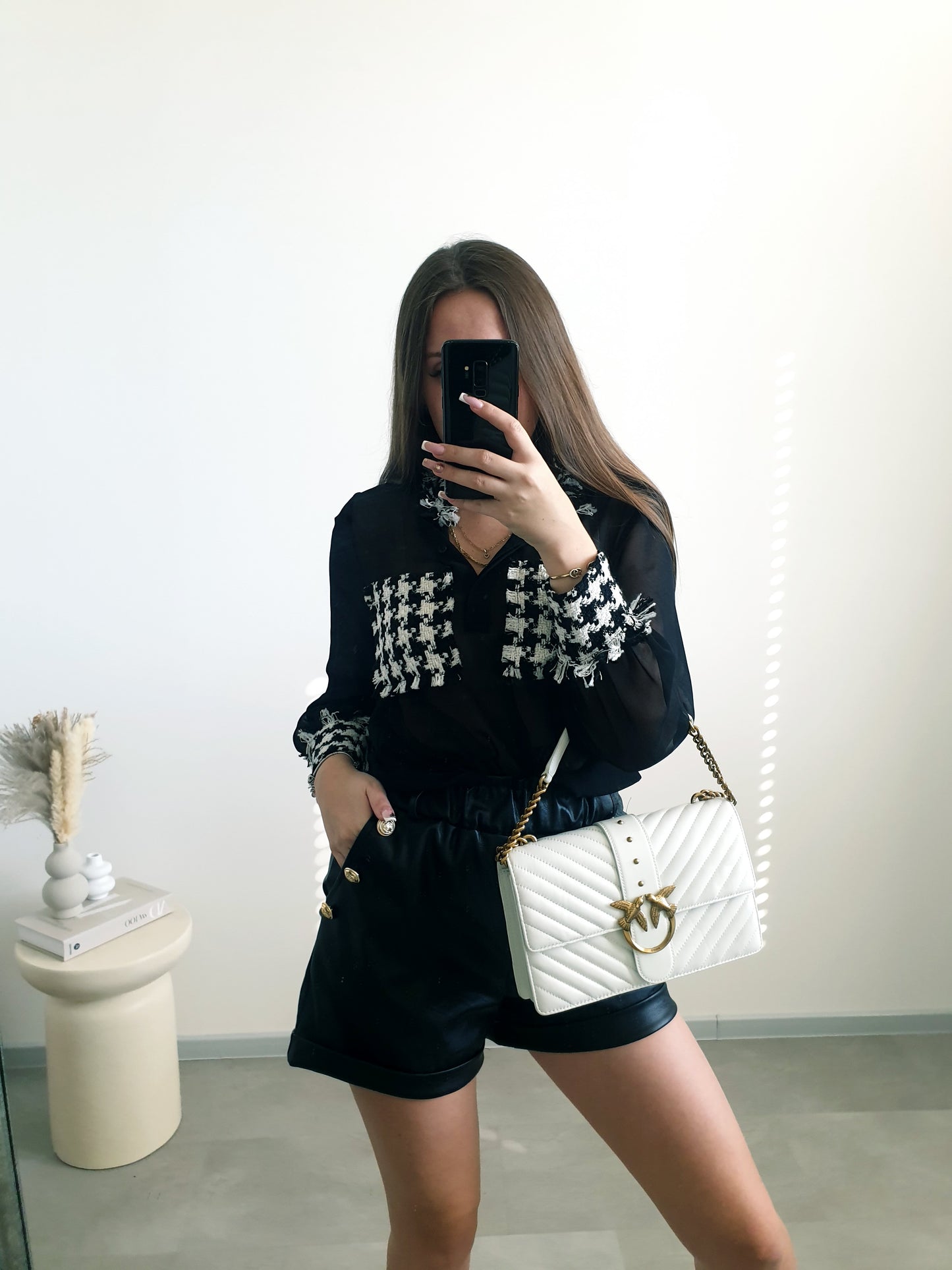 Koženkové kraťasy M/L