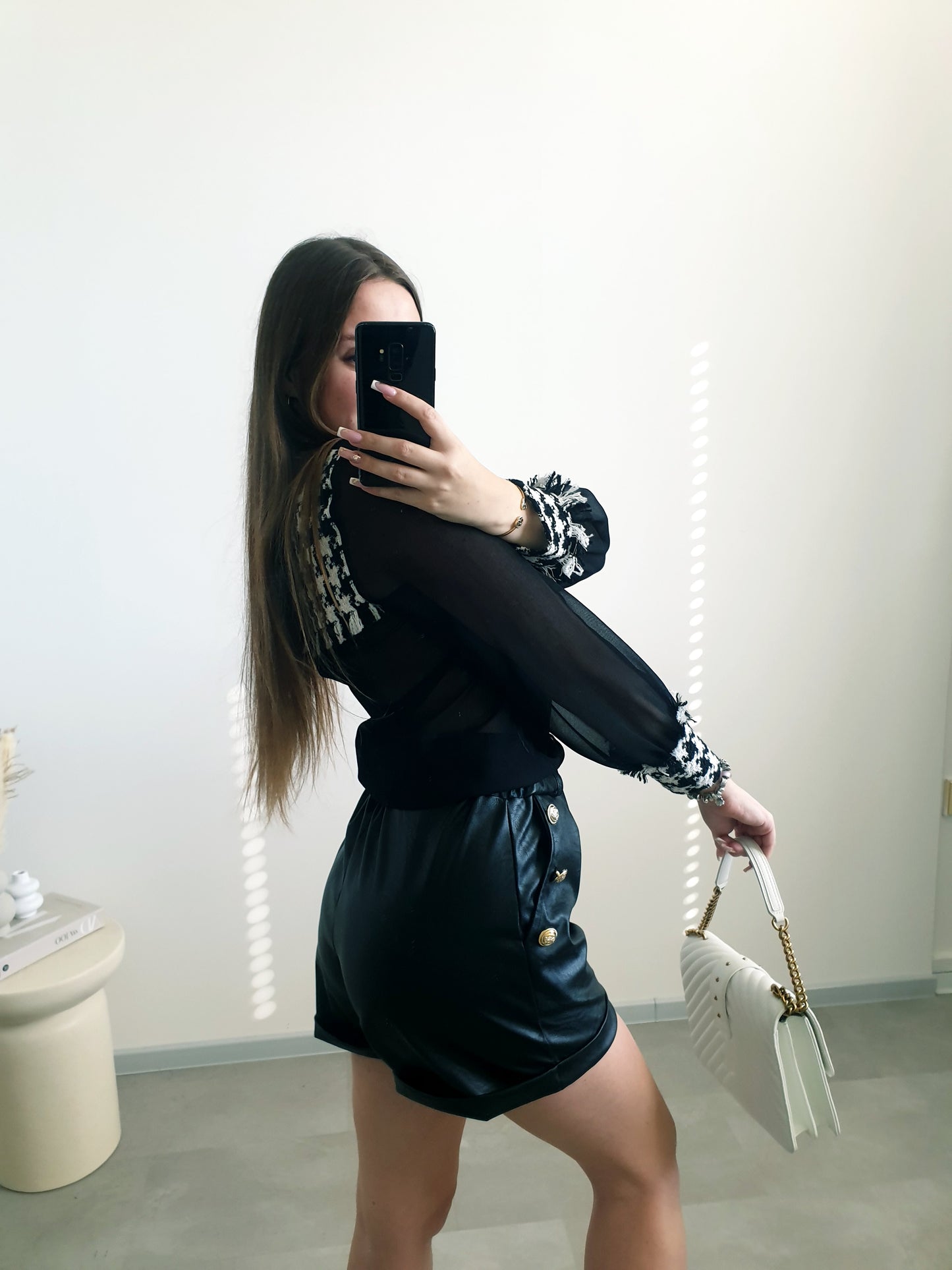 Koženkové kraťasy M/L