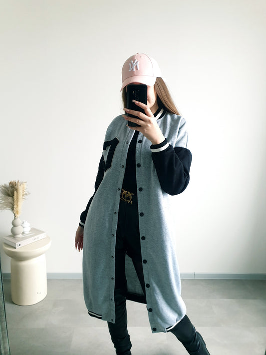 Dlhá mikinová bundička M/L