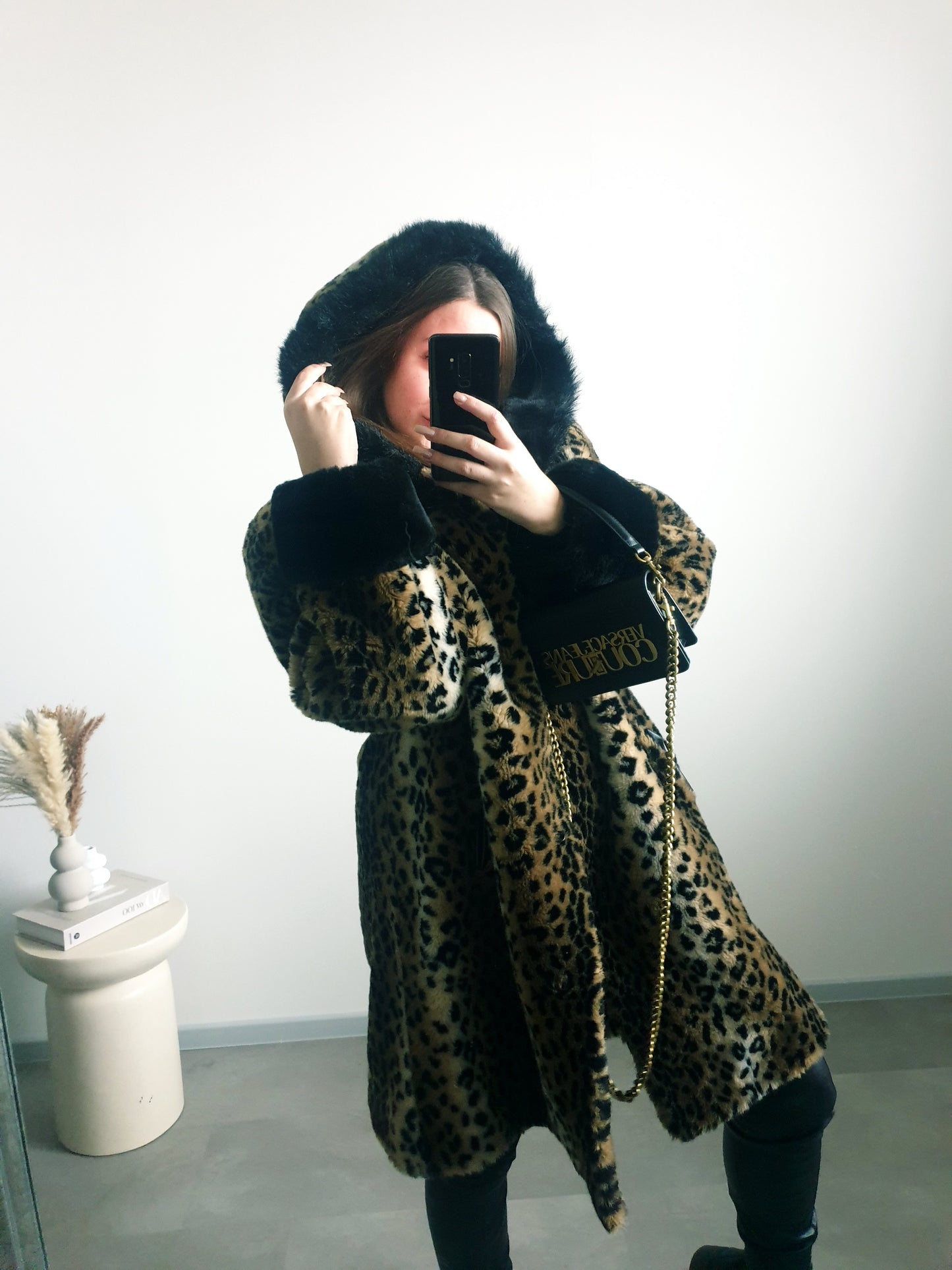 Leo štýlový kožuch XL