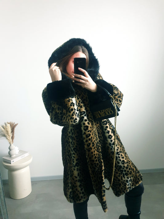 Leo štýlový kožuch XL