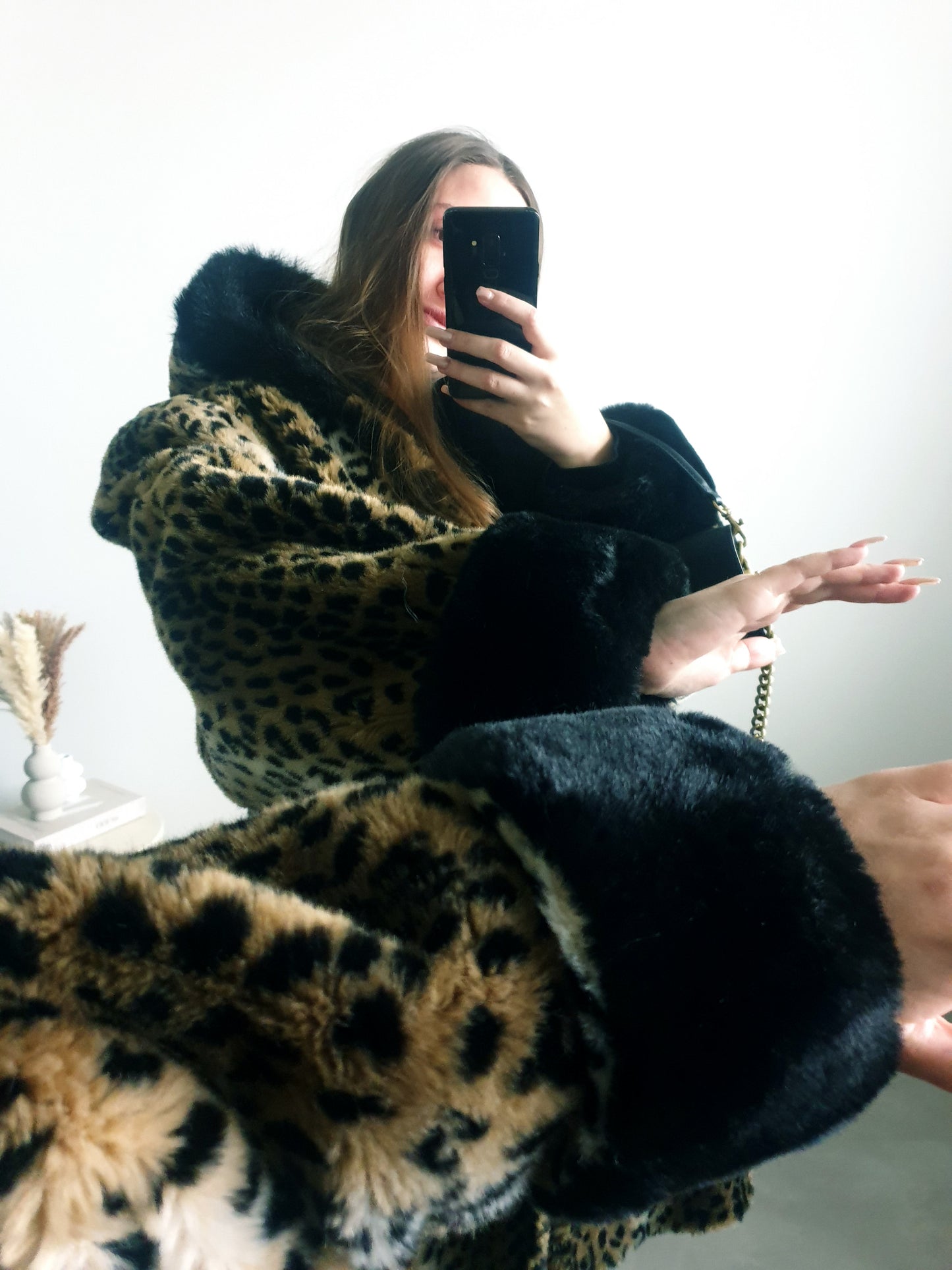 Leo štýlový kožuch XL