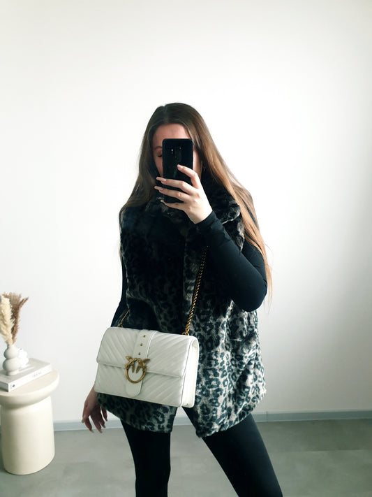 Kožušinová vesta M/L