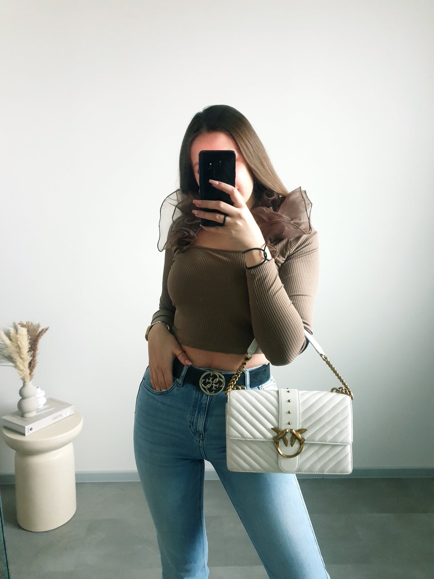 ZARA top s volánmi M/L